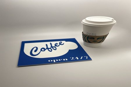 Coffee Sign in Two-Tone HDPE