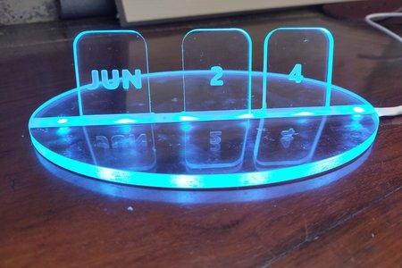 â€œA Calendar Desk Creation (LED Backlit) 