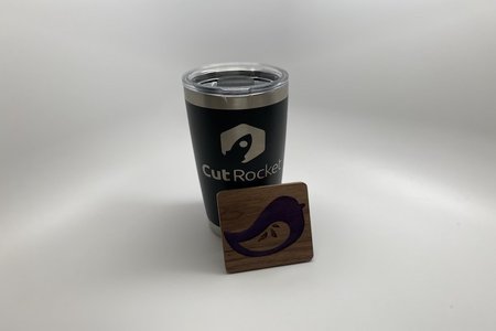 Wood and Resin Coaster