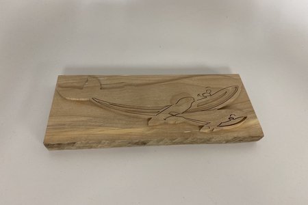Wooden Whale Relief