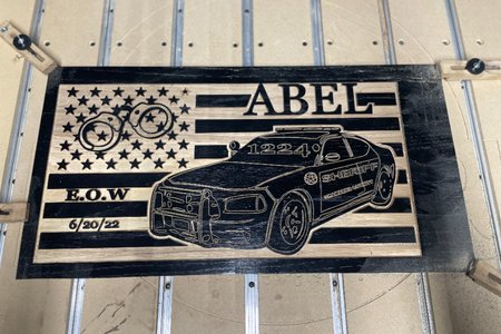 Fallen LEO Flag Sign