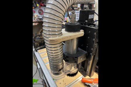 Dust Collection Hose to Spindle Offset Mount